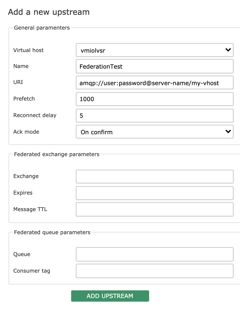 Federation add upstream example
